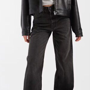 ASOS DESIGN wide leg dad jean in washed black (NWT)